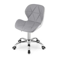 Aga Pisarniški vrtljivi stol AVOLA Sivo-bela