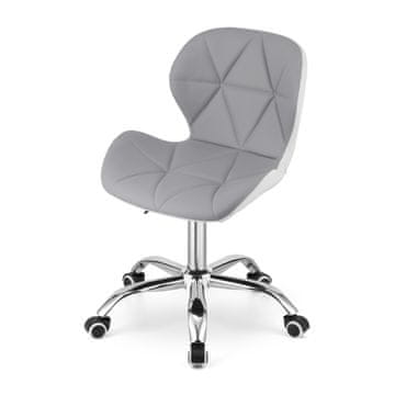 Aga Pisarniški vrtljivi stol AVOLA Sivo-bela