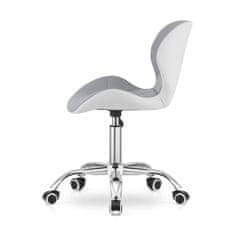 Aga Pisarniški vrtljivi stol AVOLA Sivo-bela