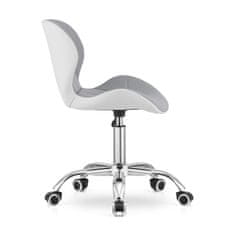 Aga Pisarniški vrtljivi stol AVOLA Sivo-bela
