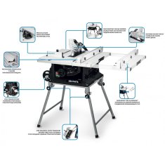 shumee BORDSÅG 1600W, 254/30 MM, HÄPPBART BORD - T 59G823