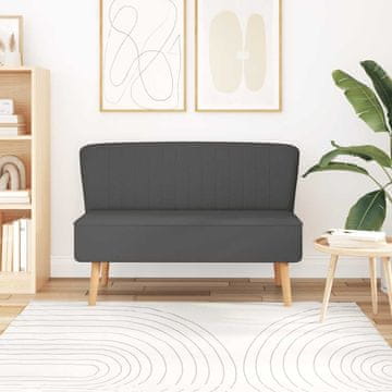 Vidaxl vidaXL Kavč, 117x55,5x77 cm, temno sivo blago