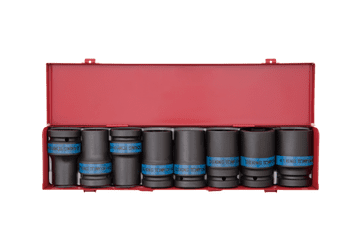 shumee SATSER MED SLAGHYLSOR 1'' 8 ST LÅNGA 6-PUNKT 24-41MM, KASSETT - KY8409MP