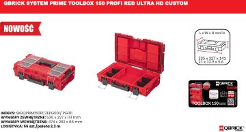 shumee QBRICK SYSTEM PRIME VERKTYGSBOX 150 PROFI - SKRZ N6724