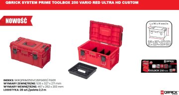 shumee QBRICK SYSTEM PRIME VERKTYGSBOX 250 VARIO - SKRZ N6731