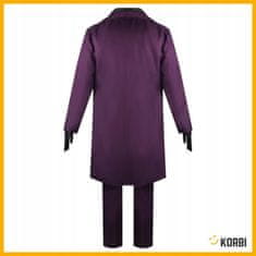 Korbi Kostum Joker klovn – 6-delni komplet za cosplay, Halloween in preobleke Batman