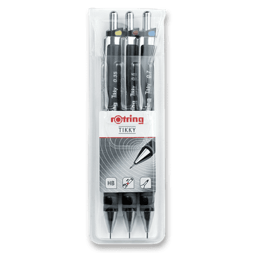 Rotring Komplet Tikky Black mikropilotov - konice 0,35, 0,5 in 0,7 mm