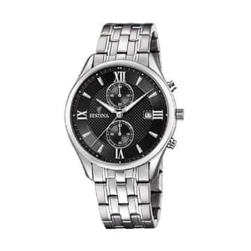 Festina Ura moška Festina F6854/8 Črna Srebrna
