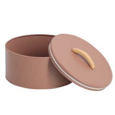 Zeller Doza Pantone 21,5xh14cm / okrogla / moka krem / kovina, les