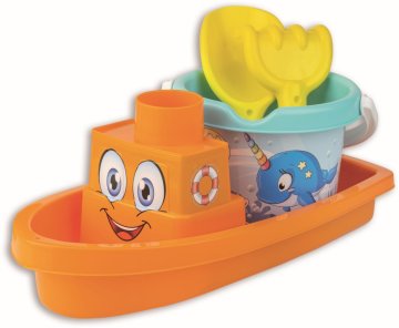 Androni Komplet za pesek Srečna riba s čolnom - dolžina 35 cm