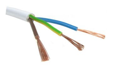 shumee OHIŠJE KABLA H03VV-F OMY 3X0,75 BELA 300V - 100 MB - E113CC-YY001