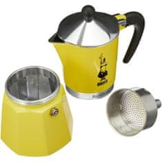 BIALETTI Italijanski Kuhalnik za Kavo Bialetti Rainbow Rumena Jaune Kovina 6 Skodelice