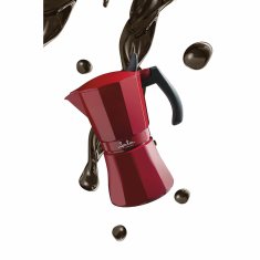 JATA Italijanski Kuhalnik za Kavo JATA Cafetera de inducción roja vulcano Rdeča Aluminij 12 Cești (1 kosov)