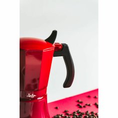 JATA Italijanski Kuhalnik za Kavo JATA Cafetera de inducción roja vulcano Rdeča Aluminij 12 Cești (1 kosov)