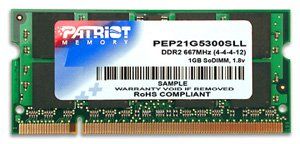 Patriot Pomnilnik SO-DIMM DDR2 2GB SL PC2-6400 800MHz CL6