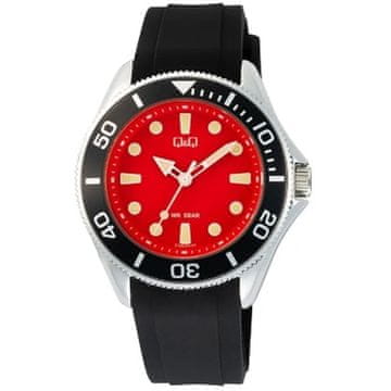 Q&Q Ura moška Q&Q GENT DIVER BLACK (Ø 41 mm)