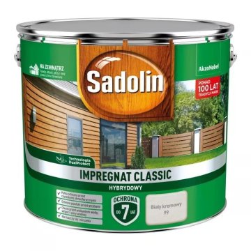 shumee SADOLIN KLASIČNI HIBRIDNI IMPREGNATOR 7 LET BELA-KREM 9L - 5 VREČK.BIK9.0