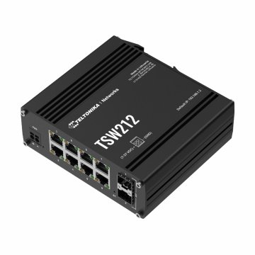 Teltonika stikalo Giga 8-port 2xSFP DIN Mini managed TSW212