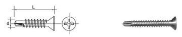 shumee SJÄLVBORRANDE SKRUV MED FÖRSÄNKAT HUVUD CSK D7504O 4,8*38MM - 5 STO - 519 4,8*38