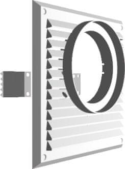 shumee Mriežka pre absorbér 215*215MM FI120MM BIELA - KRA 119 BI