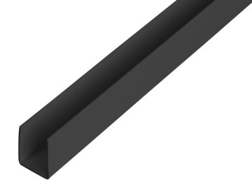shumee SVART PVC U-PROFIL 2600X21X10X1.0X19 - G/432096