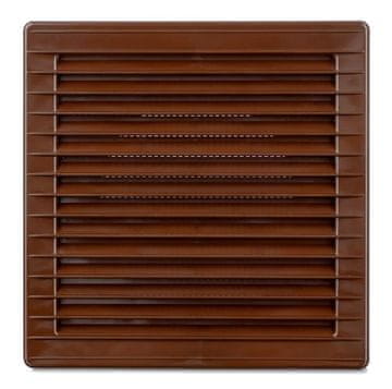 shumee PREZRAČEVALNA REŠETKA Z MREŽO 170*170, FI 150 RJAVA - RX 02-252