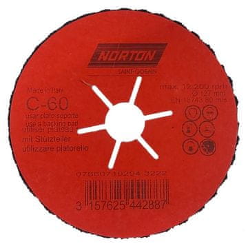 shumee SEMIFLEXIBEL SKIVA NORTON CP FLEX 127MM P.60 - P8 CP127 60