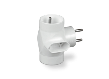 shumee RAZDELILEC 2 OKROGLI VTIČNICI Z/ENOTO 1 PLOŠČATO VTIČNICO R-21