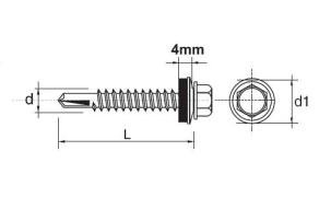 shumee IMPAX SJÄLVBORRANDE SKRUV MED EPDM #5MM RAL6020 5,5*38MM - 2 ST - 635276020*38