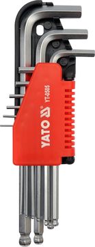 TOYA 9-DELARS SET I SEXKANTNYCKLAR MED KULA 1,5-10 MM - YT-0505