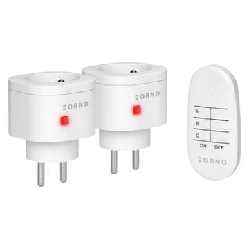 Orno KOMPLET BREZŽIČNIH MINI VTIČNIC Z DALJINSKIM UPRAVLJALNIKOM 2+1 - ON-GB-462