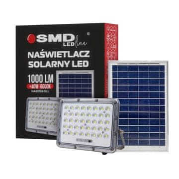 shumee LED SONČNI REFLEKTOR 40W 6000K 1000LM + PANEL - E+29-0106SLL