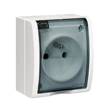 shumee HERMETIČNA VTIČNICA AQUARIUS, ENOPOSMERNA Z/Z ZAŠČITO IP54, DIMNI RAZRED, BELA - E131AA-KN285
