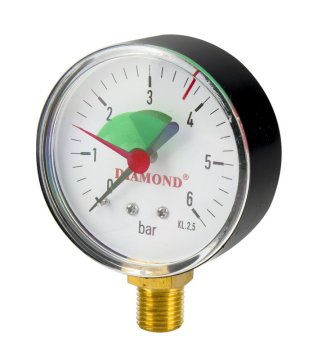 Diamond TEHNIČNI MANOMETER PREMER 63 MM 0-4 BAR GW 1/4' - D418.63-4