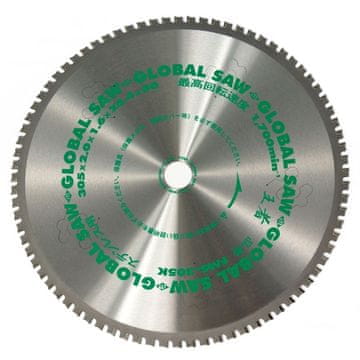 shumee KROŽNA ŽAGA ZA JEKLO N. GLOBALNA ŽAGA 305*2.0/1.6 80Z CERMET - GLO FMS305K