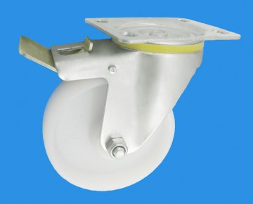 shumee Plasthjul 160mm styrhus + broms 45BH - KL160 45BH