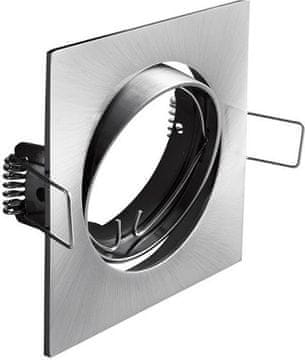 GTV STROPNA SVETILKA PORTO-K IP20 KVADRATNA INOX Z REGULACIJO - V-PRAN6-02