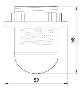 Next PLASTIČNI OKOLIŠČE ZA ŽARNICO Z OBROČEM E27 ČRNEGA RAZREDA - EX-S9100007
