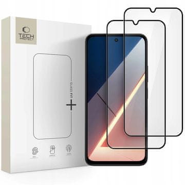 Tech-protect Glass Fit 2x zaščitno steklo za Xiaomi Poco M7, črna