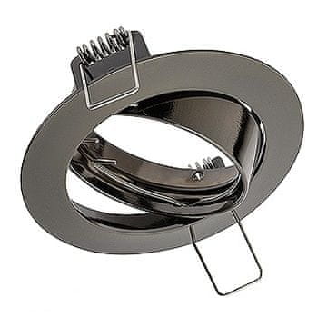 shumee STROPNA SVETILKA PORTO-K IP20 OKROGLA ČRNO KROMIRANA Z NASTAVLJIVO - V-PRAN5-21