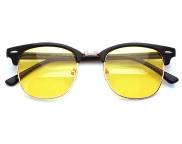 shumee Ženski okvirji za očala Sunoptic 940A iz črnega zlata, jeklene oblike, z mačjim očesom