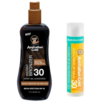 shumee Australian Gold sprej gel SPF30 + zaščitna šminka