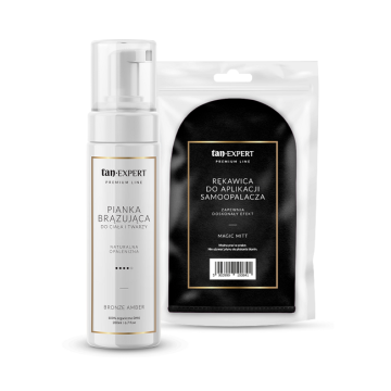 shumee TanExpert Bronze Amber samoporjavitvena pena + rokavice
