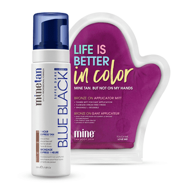 shumee MineTan Blue Black samoporjavitvena pena + rokavice