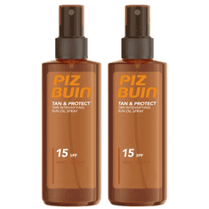 shumee Piz Buin Tan & Protect olje v spreju za sončenje SPF15 x2 kos