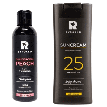 shumee Byrokko Sun Cream SPF25 + Shine Brown Peach SPF6