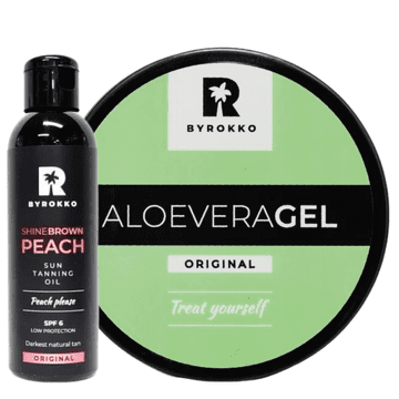 shumee Byrokko Aloe Vera hladilni gel + Shine Brown Peach