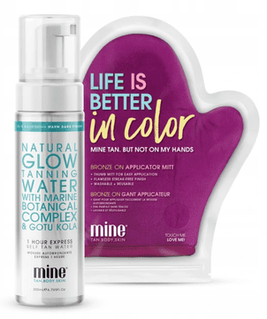 shumee Pena za postopno porjavitev MineTan Natural Glow + rokavice