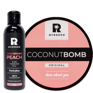 shumee Byrokko Coconut Bomb + Shine Brown Peach SPF6