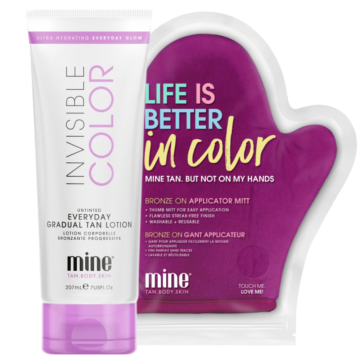 shumee MineTan nevidni barvni balzam za porjavitev + rokavice